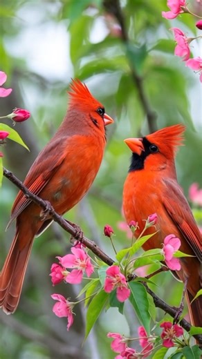 “If magic had a voice, it’d be hiding in their chirps.”❤️🌸🐦 #MagicInNature #CardinalChirps #ForestMagic #BirdsOfAmerica #NatureVibesOnly #ViralBirdVideo #CinematicWildlife #ExploreWithMe | Cardinal Solitude