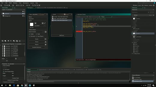 GameMaker Studio 2编程游戏开发基础训练视频教程007. Calculator Drawing Text