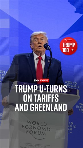 After flying to Davos with a looming threat over Greenland, Donald Trump has dramatically reversed course within 24 hours. Sky's US correspondents James Matthews and Mark Stone discuss the turn of events. 🎧 Listen to Trump 100 here: https://podfollow.com/trump100/view | Sky News