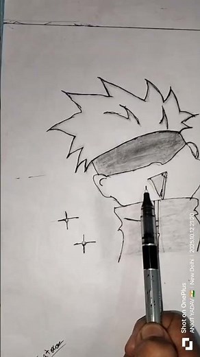 Kid Gojo Drawing Tutorial | Easy Step-by-Step Gojo Satoru Sketch | Jujutsu Kaisen Art 🎨✨