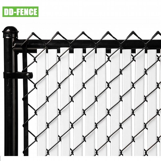 [Hot Item] PVC Coated Chain Link Fence with Privacy Slats for Sale