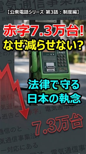 Despite being in the red, they can't cut them down! The mystery of 73,000 public telephones (Epis...