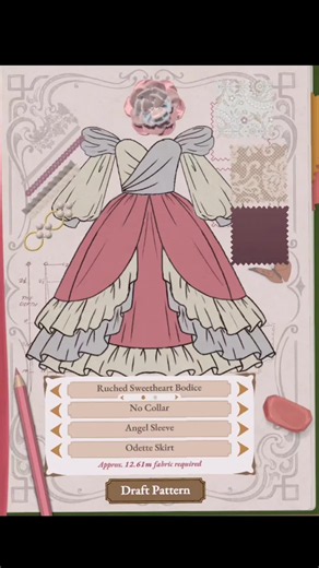 As the person who made it, the most impressive part imo is I didn't have to burlap it to make sure everything was placed correctly and it was all cut correctly first try (gradient included). (also that I managed to get the required eclectic points largely through accessories and material) #dressmaker #dressmakergame