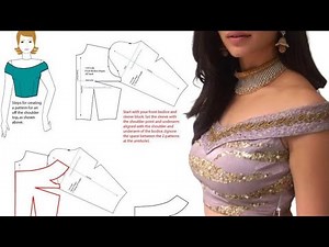 off shoulder blouse cutting || off shoulder blouse design || pattern making