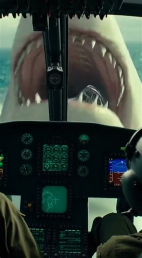 Helicopter Crew Stunned by Giant Megalodon‑Sized Shark Below #OceanMysteries #SharkEncounter