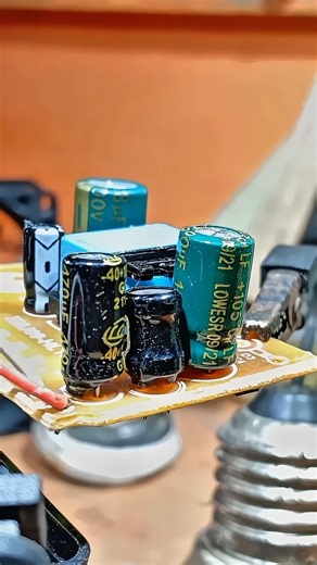 broken capacitor replace #pcb #component #electronic #shortvideo