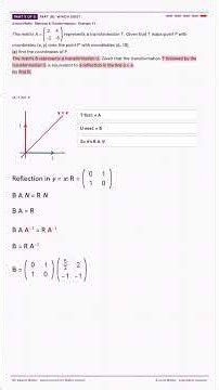 The inverse of a 2×2 matrix, Part 5 | AS Further Maths