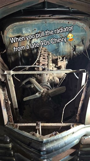 #automobile #americancar #cars #mechanic #chevy #fleetmaster #swap #engine #vintage #classic