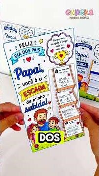 Escada do Papai | Atividade para o Dia dos Pais | Lembrancinha Escolar | 8 Páginas
