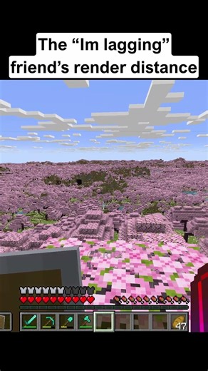 Render distance #shorts #minecraft #minecraftmemes