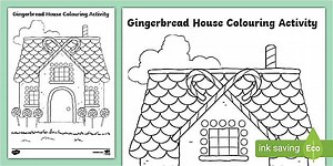Gingerbread House Colouring Activity