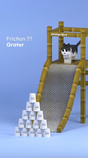 ShiningWizard | Which Slide is the Most Fun? Different Surfaces Tested! 🛝🐱🥤 | 3D Friction Simulation #blender3d #3dart #3danimation #satisfying #asmr... | Instagram