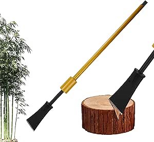 Smarkey Root Cutting Tool Bamboo Tree Stump Remover Spade Shovel Garden Slayer Planting Puller Digging Bar - Heavy Duty, Black Yellow