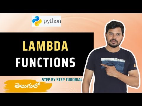 Python Tutorials For Beginners in Telugu - Tutorial 12 | Lambda Functions in Python