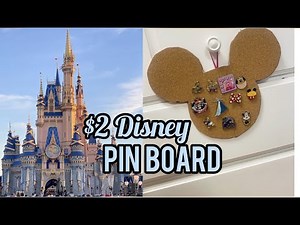 DIY MICKEY PIN BOARD | Dollar Tree Cork Board Craft