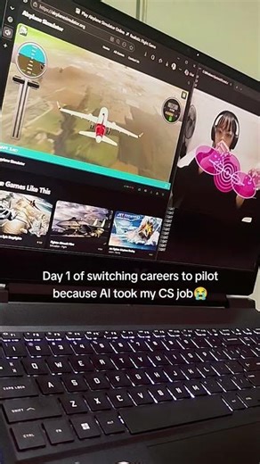 gesture control virtual yoke with opencv + mediapipe . #ai #fyp #tech #python #coding