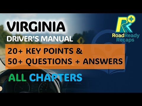 Virginia Driver’s Manual – ALL Sections KEY POINTS & Questions with Answers | RoadReadyRecaps