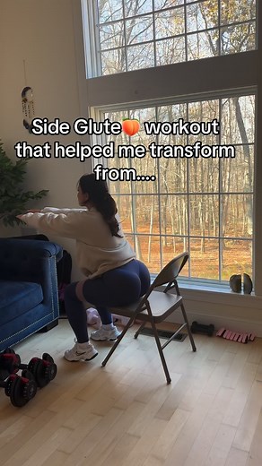 I had pelvic floor dysfunction which made my hipdips worse! So I healed my pelvic floor & started building my glutes back! I love adding side glute exercises to help minimize hipdips! I’ve always had a slight hipdips due to my hip structure but it got bad with pelvic floor dysfunction. So I had to rebuild what I lost! You can’t 100% get rid of them but you can build muscle around them to help! Save for later remember to eat high protein to fuel those gains! Both before and after are same type of