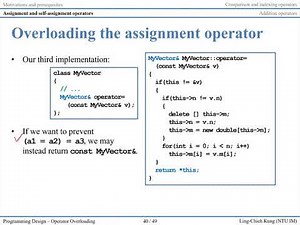 「程式設計」第十二講：Operator Overloading 11
