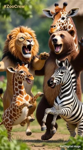 Get ready for the wildest party in the jungle! The Zoo Crew is taking over and things are about to get weirdly fun. At Get Digital Hugs, we are a Canadian-based business serving faith-based and motivational communities with kindness and spiritual peace. #Shorts #FunnyAnimals #ZooCrew #GetDigitalHugs