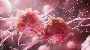 Division of cancer cells. Proliferation of a malignant tumor Stock Video