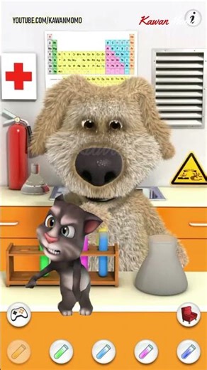 Talking Tom Video Game || Talking Tom Funny Videos - Talking Tom 1 Scream at Talking Ben Experiment