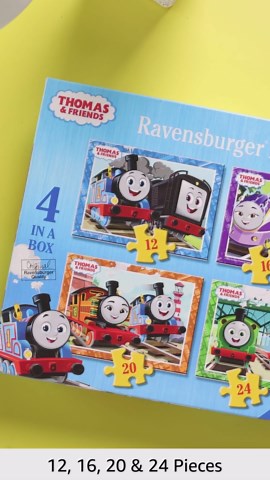 Amazon.com: Ravensburger Thomas & Friends Jigsaw Puzzles for Kids Age 3 Years Up - 4 in a Box (12, 16, 20, 24 Pieces) - Educational Toys for Toddlers : Toys & Games