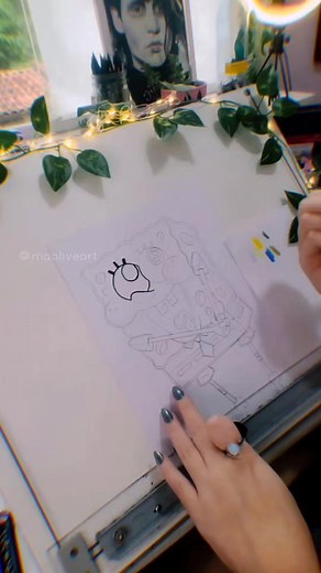 Realistic SpongeBob Drawing with Pencil | Illustration Art