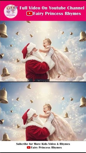 Baby Fairy Princess & Santa in Heaven ✨❄️ Magical Christmas Rhyme for Kids #shorts #christmassong