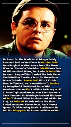 Gary Burghoff Left Radar Behind to Protect Himself | The Forgotten Ledger