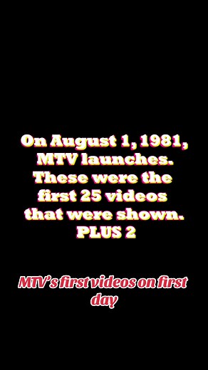 August 1, 1981, MTV launches. Here are the first videos ever shown on the first Music Television Station. These should be in resending order according to the sources used.#mtv #firstvideo #videokilledtheradiostar The Buggles video killed the radio star First video on mtv