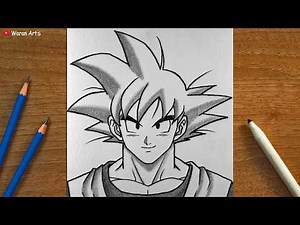 Easy anime drawing || How to Draw GOKU (Dragon Ball Z) || Goku Step by Step Sketch Tutorial