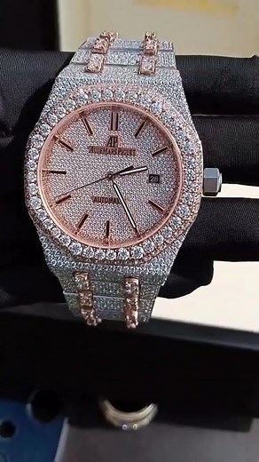 Japan Automatic Fabulous Iced Out Analog Moissanite Watch | moissanite watch​ watch​ #short