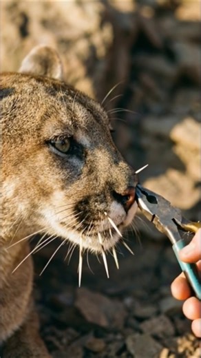 Starving Mother Puma Saved from Deadly Quills