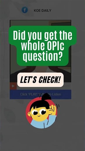 Family Favorite Member - OPIc Sample Question for Listening Practice - Day 65