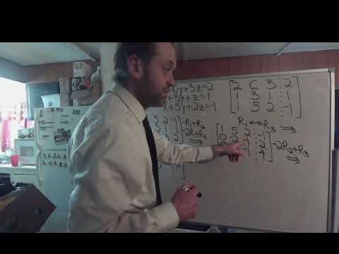 Using Matrices to Solve 3 Variable Systems of Equations Part 1