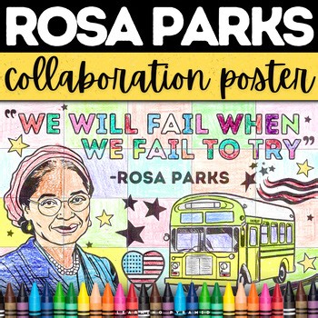 Rosa Parks Collaborative Poster Activity | Black History & Women's History Month