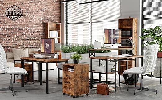 IRONCK file cabinet  with 2 drawer and open shelf 