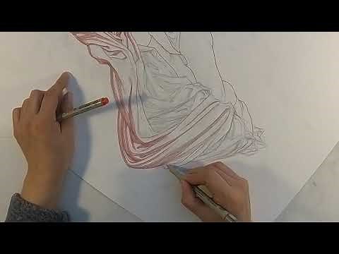 Frank Cho Drawing Demo - Inking Vampirella