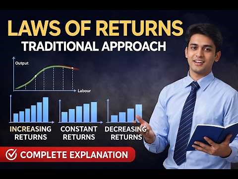 Laws of Returns – Traditional Approach | Law of Variable Proportions & Returns to Scale