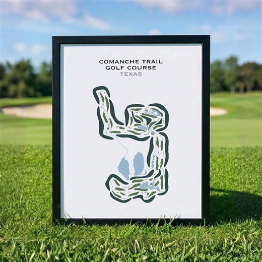 Comanche Trail Golf Course, Texas | Golf Course Map, Golf Map, Golfer Gift for Him, Scorecard Layout, Golfer Boyfriend Gift, Art Print Decor - Etsy