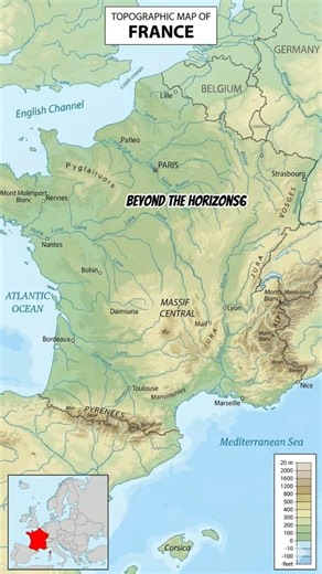 Topographic Map Of France. #Topographic #Map