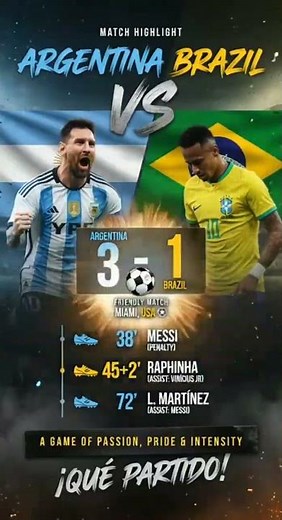 Argentina vs Brazil 4-1 | All Goals & Best Moments | WC 2026 Qualifiers