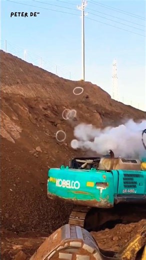 “Diesel Excavator Won’t Start — Then Blows Perfect Smoke Rings!”