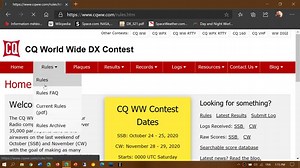 CQ WorldWide SSB DX Contest this weekend Oct 24th 25th 2020