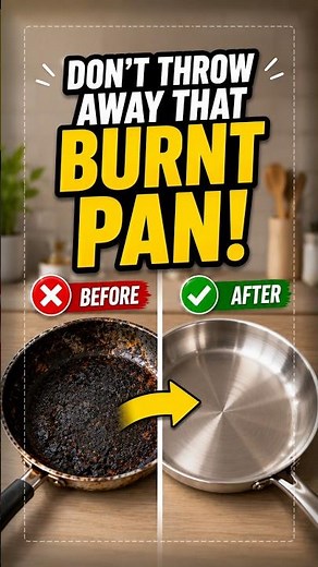 Don't Throw Away That Burnt Pan Yet! 🍳✨ | Easy Cleaning Hack #shorts