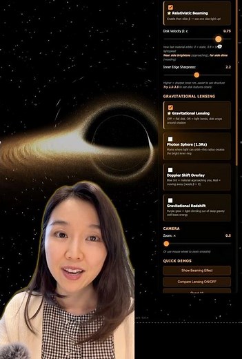 Part 1:I built an interactive relativity demo featuring a #blackhole #physicsexplained #relativity