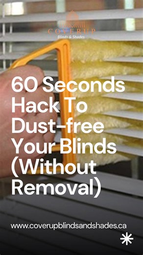 The 60-second hack to dust-free blinds (No removal required!) 🧼✨ Let’s be honest nobody likes taking their blinds down just to clean them. The good news? You don’t have to! Keeping your window treatments looking brand new in Calgary’s dry, dusty climate is easier than you think. Here are our top 3 pro-tips for a quick refresh without the heavy lifting: 1️⃣ The Microfiber Tongs Hack: Wrap two microfiber cloths around a pair of kitchen tongs using rubber bands. Slide them across each slat to clea