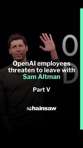 OpenAI is (still) in shambles. Here's part five of the saga and what we know so far. #openai #ai #chatgpt #reels | The Chainsaw