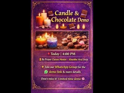demo of candle and chocolate
